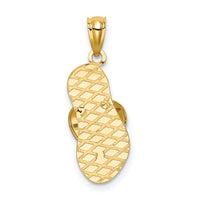 14k  3D Flip Flop Pendant-C3229