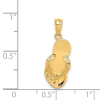 14k  3D Flip Flop Pendant-C3229