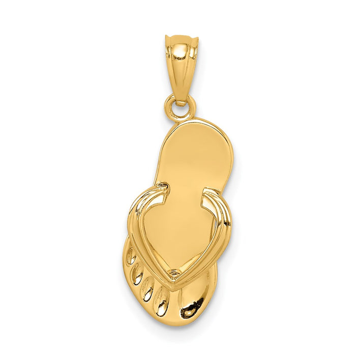 14k  3D Flip Flop Pendant-C3229