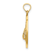 14K LIFES A BEACH Circle W/Flip-Flop Charm-C3230