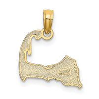 14K CAPE COD Map Charm-C3237