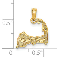 14K CAPE COD Map Charm-C3237