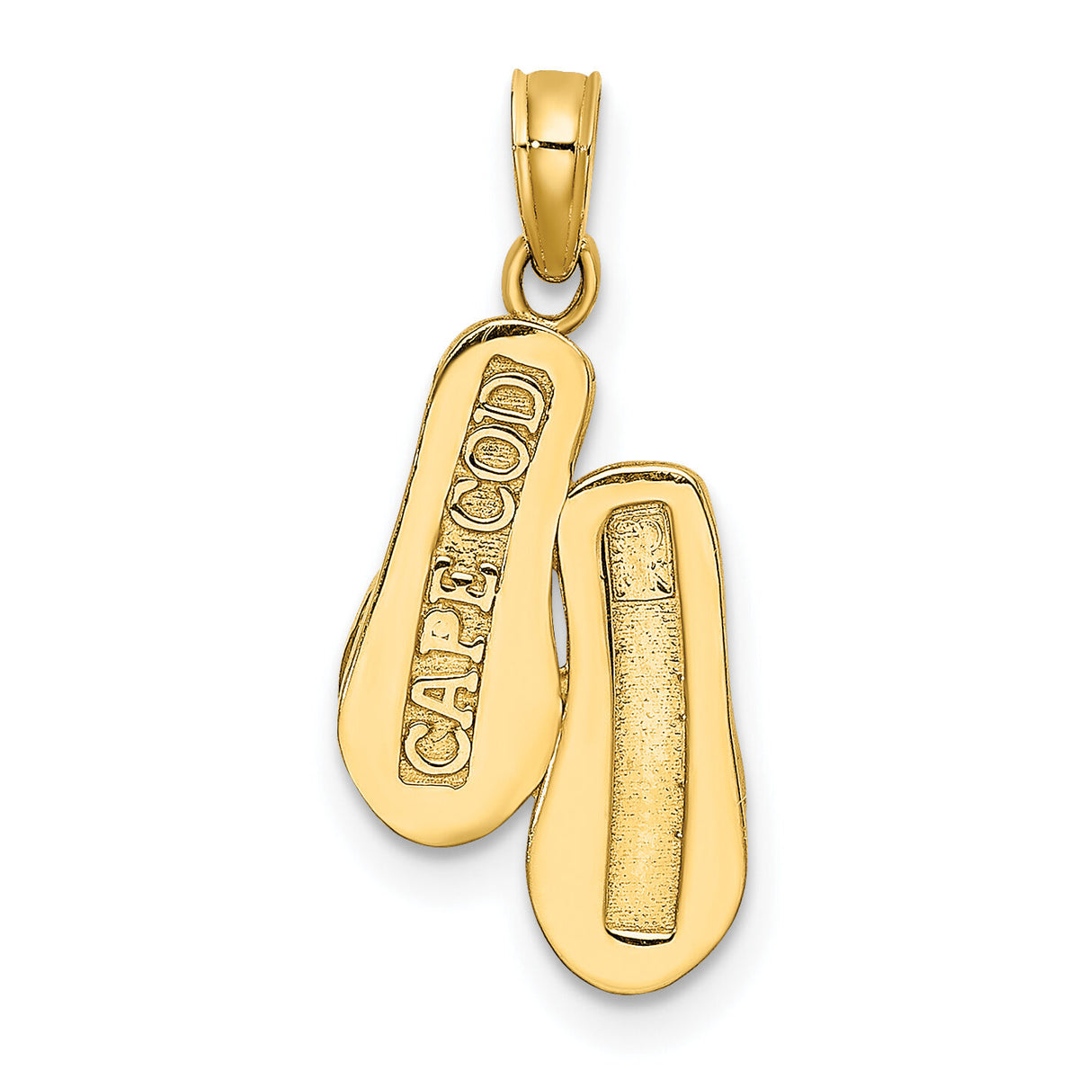 14k 3D CAPE COD Double Flip-Flop Charm-C3238