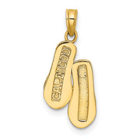 14k 3D CAPE COD Double Flip-Flop Charm-C3238