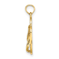 14k 3D DESTIN, FLORIDA Double Flip-Flop Charm-C3241