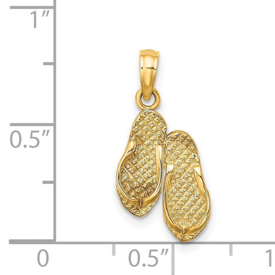 14k 3D FT. MYERS Double Flip-Flop Charm-C3244
