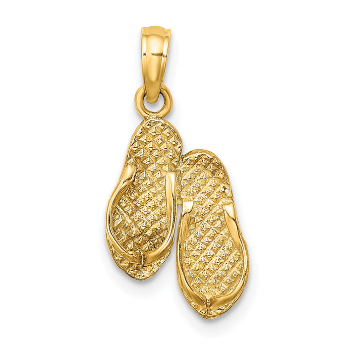 14k 3D FT. MYERS Double Flip-Flop Charm-C3244