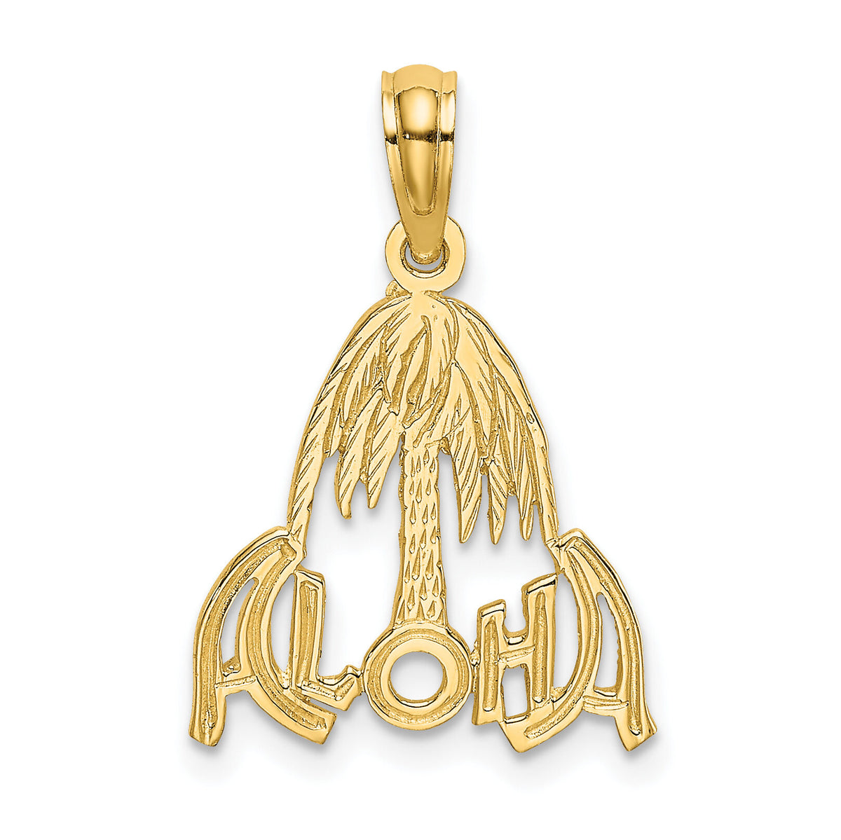 14k ALOHA Palm Tree Charm-C3249