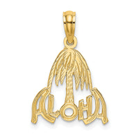 14k ALOHA Palm Tree Charm-C3249