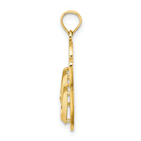 14k 3D HAWAII ALOHA Double Flip-Flop Charm-C3250