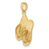 14k 3D HAWAII ALOHA Double Flip-Flop Charm-C3250