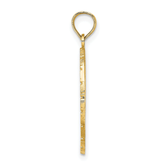 14k JAMAICA w/Bird and Flowers Charm-C3255
