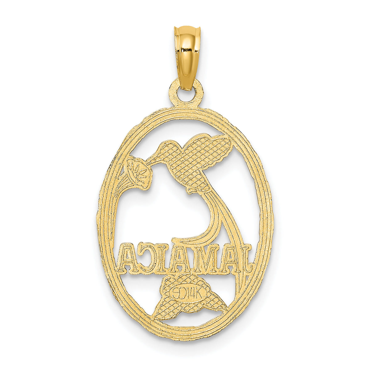 14k JAMAICA w/Bird and Flowers Charm-C3255