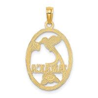 14k JAMAICA w/Bird and Flowers Charm-C3255