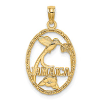 14k JAMAICA w/Bird and Flowers Charm-C3255
