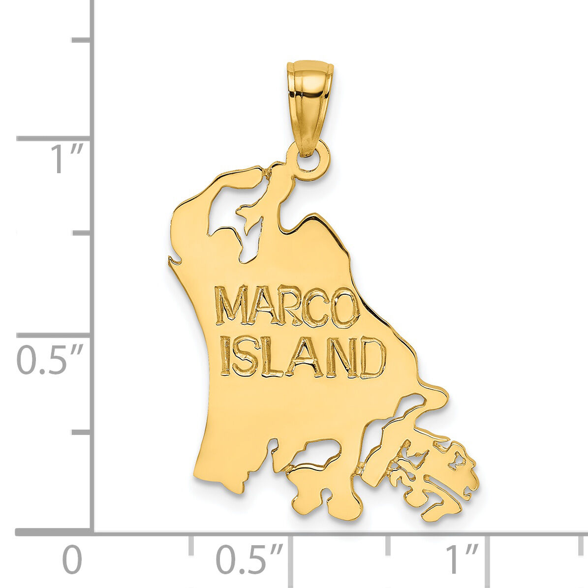 14k Cut Out MARCO ISLAND Charm-C3266