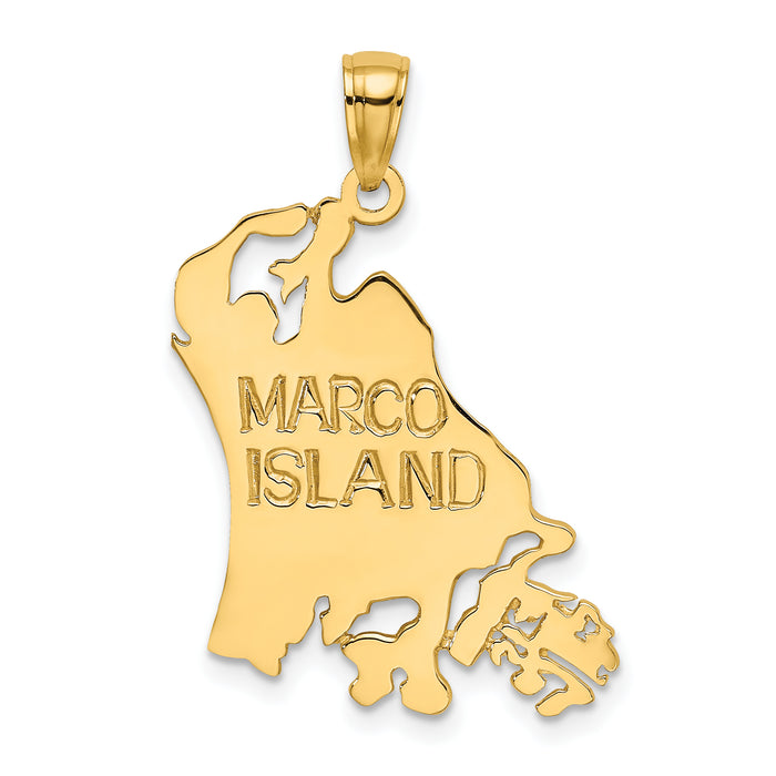 14k Cut Out MARCO ISLAND Charm-C3266