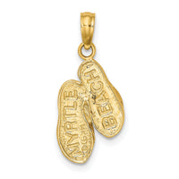 14k 3D MYRTLE BEACH Flip-Flops Charm-C3268
