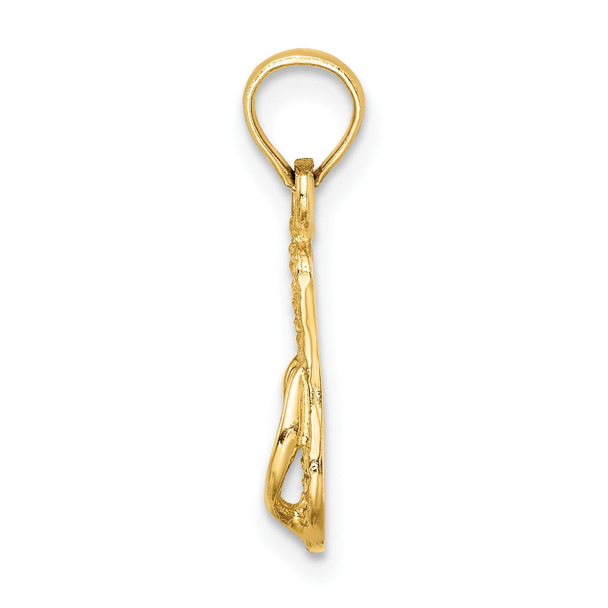 14k 3D MYRTLE BEACH Single Flip-Flop Charm-C3269