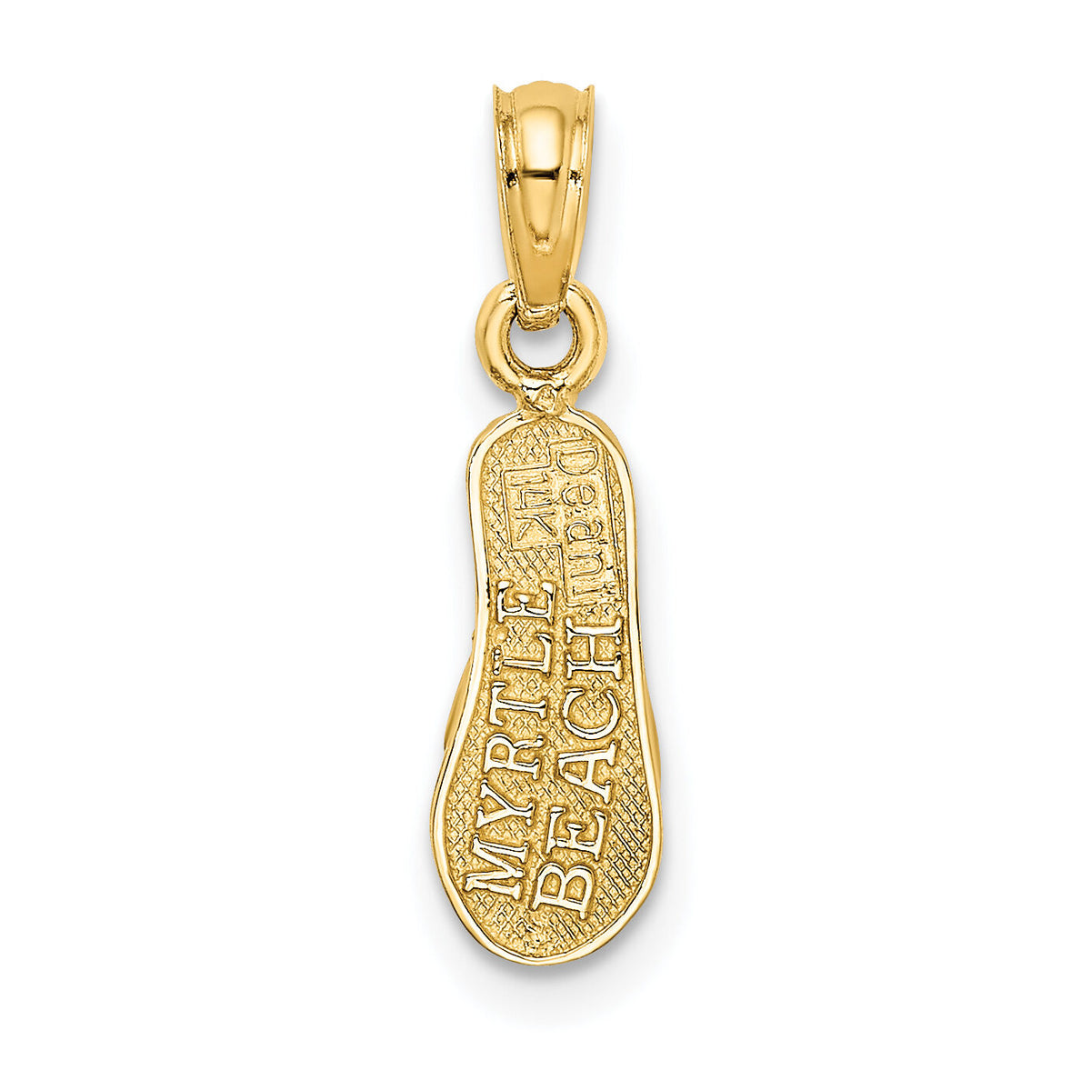 14k 3D MYRTLE BEACH Single Flip-Flop Charm-C3269