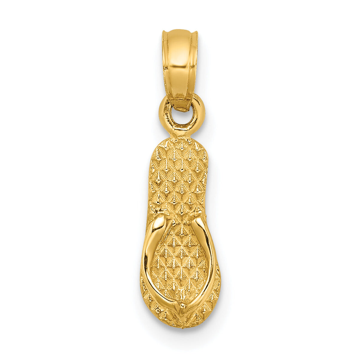 14k 3D MYRTLE BEACH Single Flip-Flop Charm-C3269