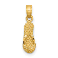 14k 3D MYRTLE BEACH Single Flip-Flop Charm-C3269