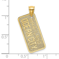 14k MARYLAND OCEAN CITY License Plate Charm-C3280