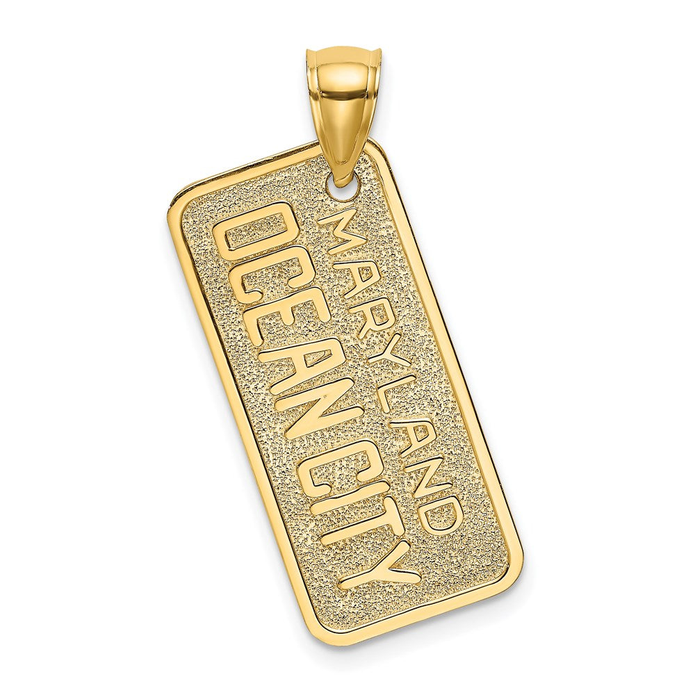 14k MARYLAND OCEAN CITY License Plate Charm-C3280