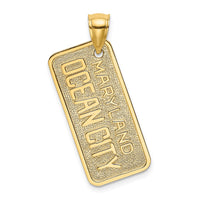 14k MARYLAND OCEAN CITY License Plate Charm-C3280