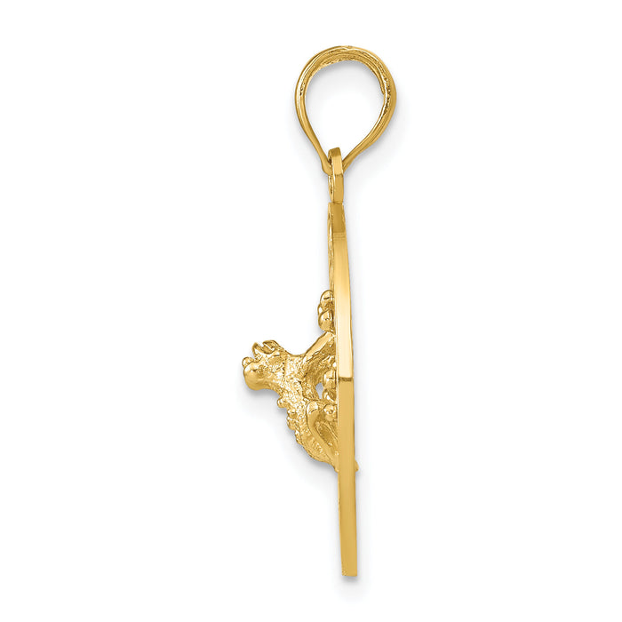 14k PUERTO RICO with Frog Pendant-C3285