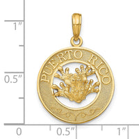 14k PUERTO RICO with Frog Pendant-C3285