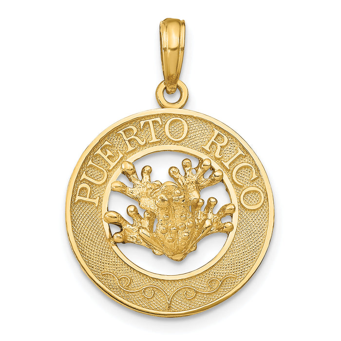 14k PUERTO RICO with Frog Pendant-C3285
