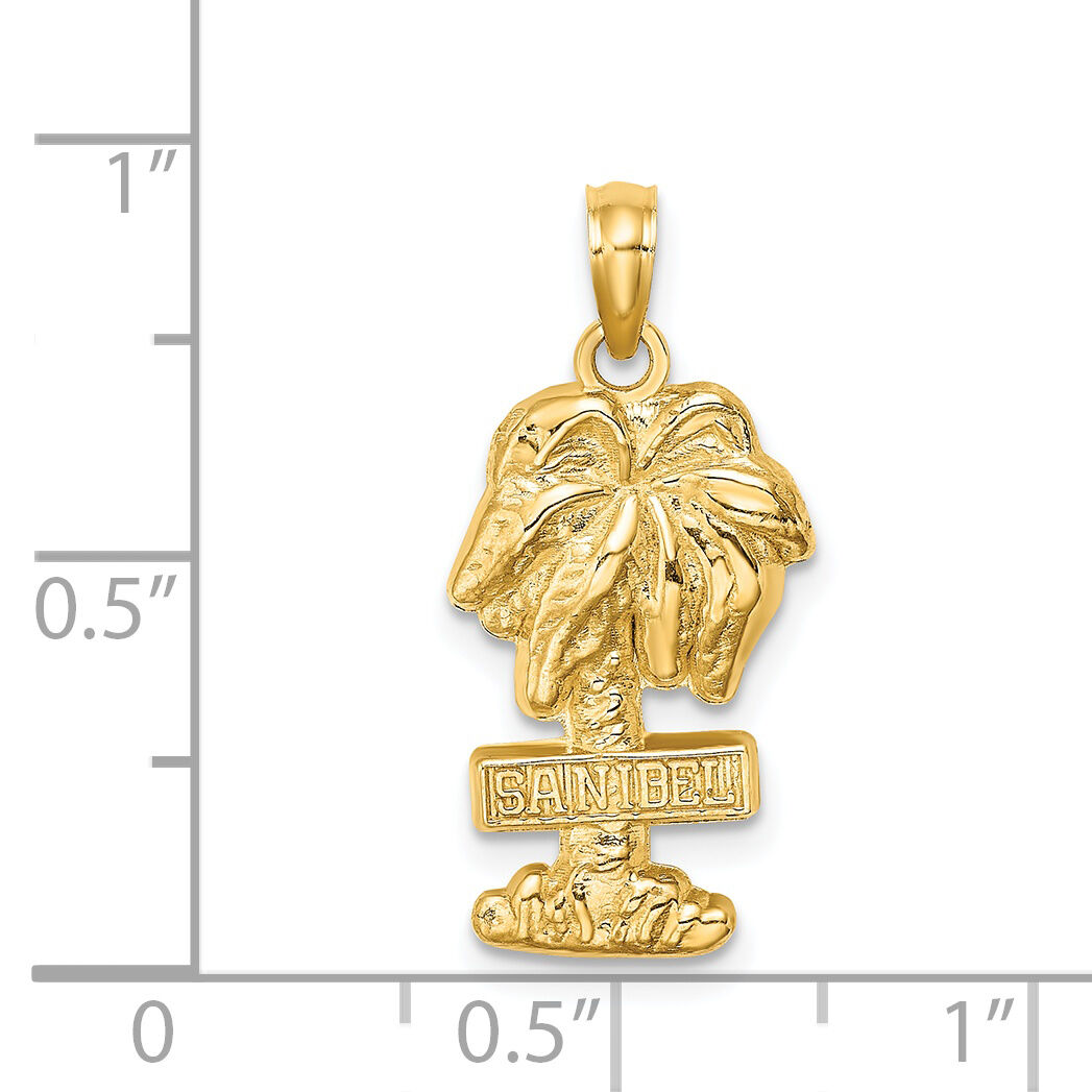 14k SANIBEL Palm Tree Charm-C3286