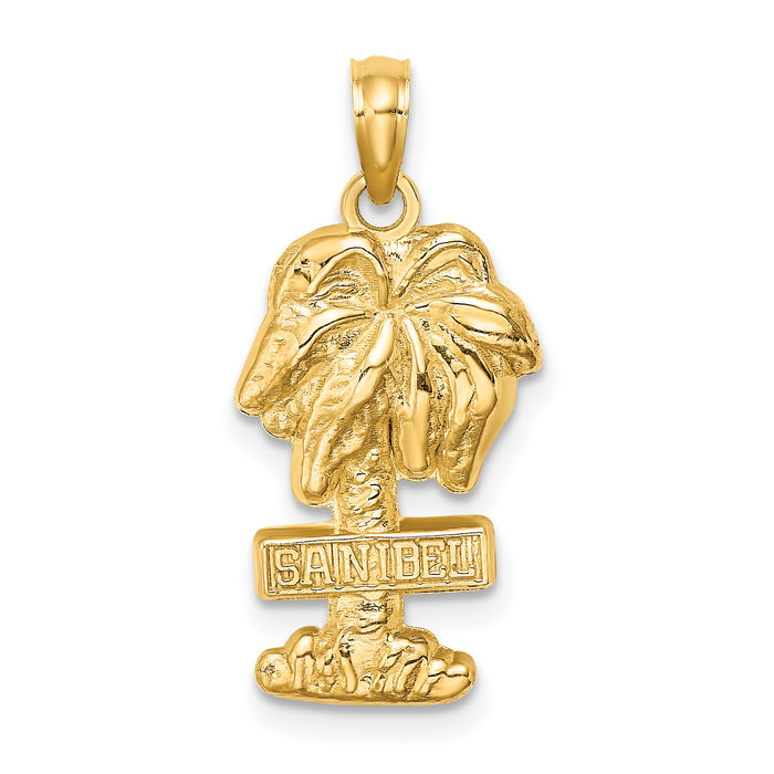 14k SANIBEL Palm Tree Charm-C3286