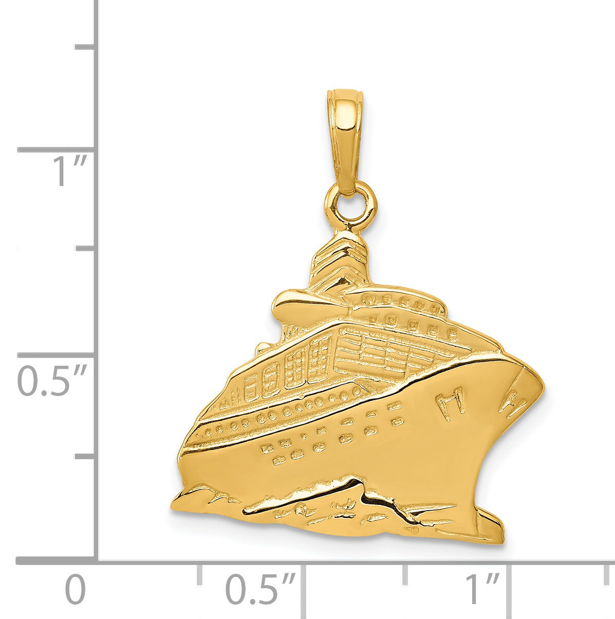 14k Cruise Ship Pendant-C3312