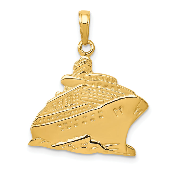 14k Cruise Ship Pendant-C3312