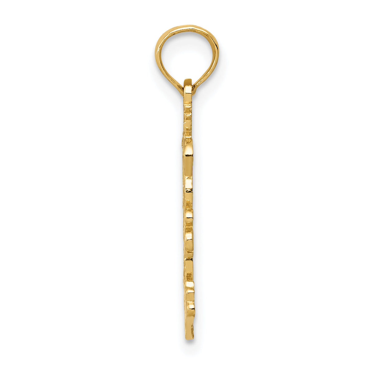 14k Double Palm Trees Pendant-C3324