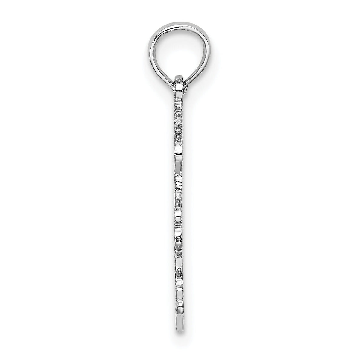 14k White Gold Double Palm Trees Pendant-C3324W