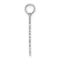 14k White Gold Double Palm Trees Pendant-C3324W
