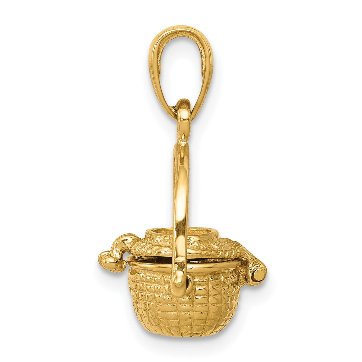 14k 3-D Nantucket Basket Pendant-C3327