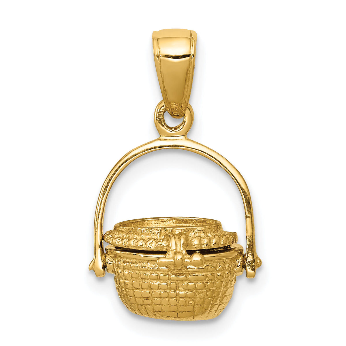 14k 3-D Nantucket Basket Pendant-C3327