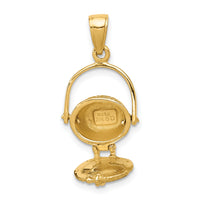 14k 3-D Nantucket Basket Pendant-C3327