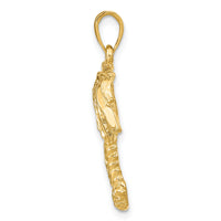 14k Double Palm Trees Pendant-C3333