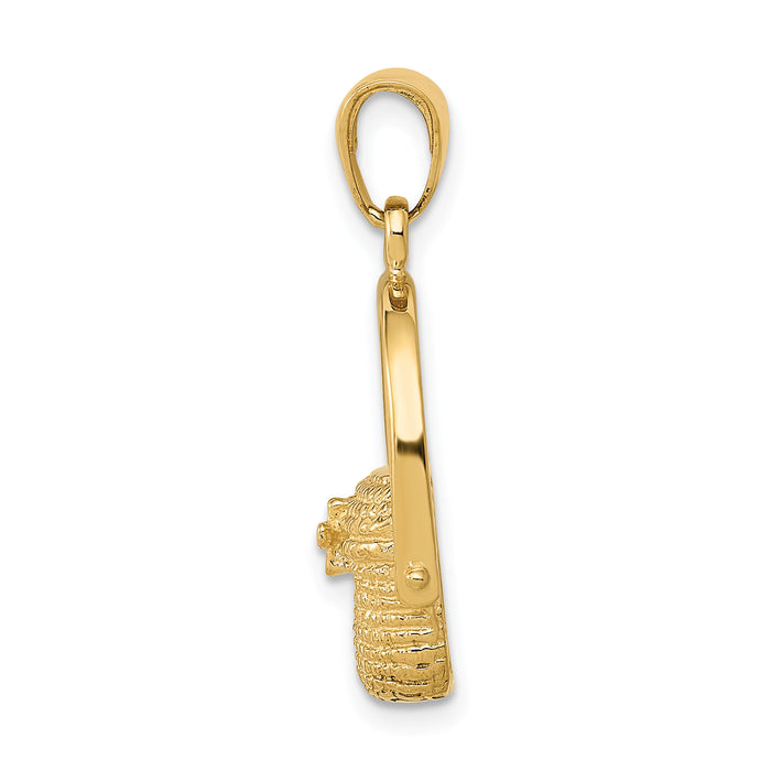 14k Large Nantucket Basket Pendant-C3335