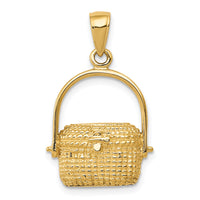 14k Large Nantucket Basket Pendant-C3335