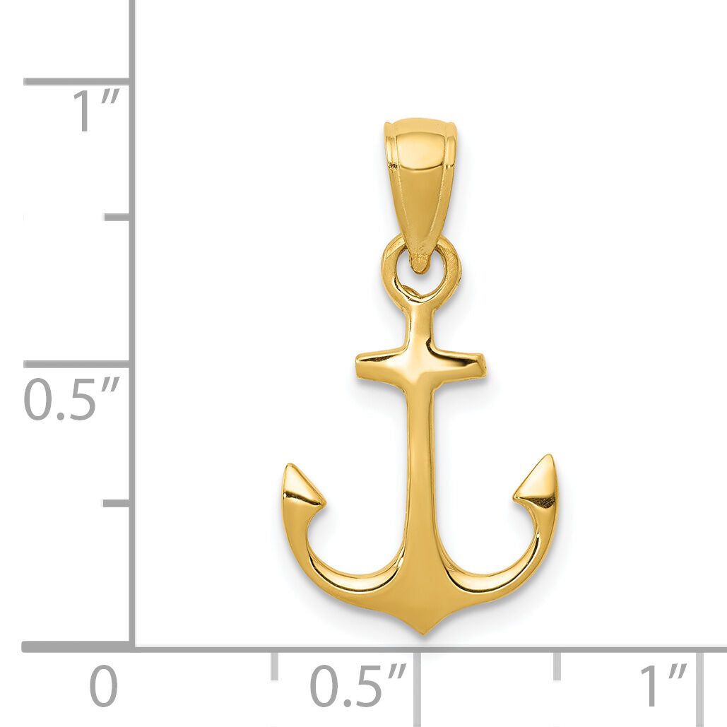 14k Anchor Pendant-C3339