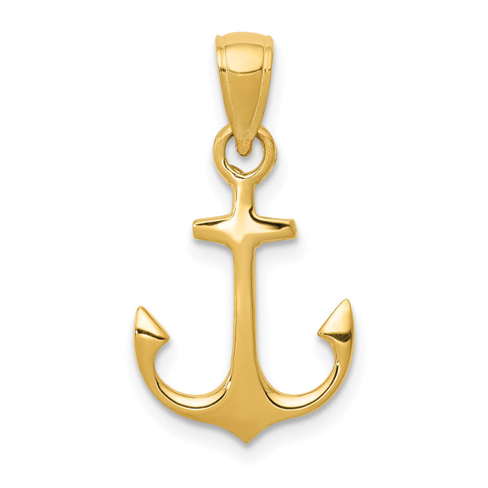 14k Anchor Pendant-C3339