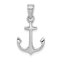 14k White Gold Anchor Pendant-C3339W