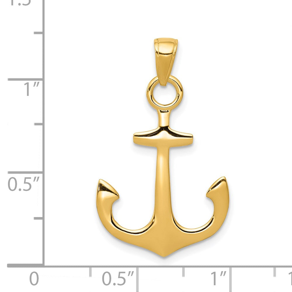 14k Anchor Pendant-C3345