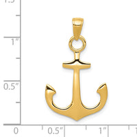 14k Anchor Pendant-C3345